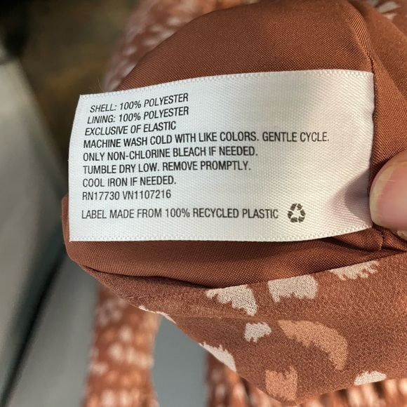 Isabel maternity long sleeved Brown Patterned Dress size XS - Picture 6 of 7